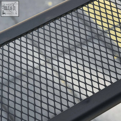 Black diamond-patterned metal mesh panel on outsunny 2.5m bbq gazebo with sturdy metal frame in coffee color