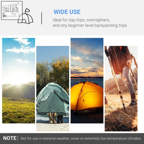 Sky blue outsunny 2 room tent with porch features and air vents perfect for fishing hiking and camping adventures