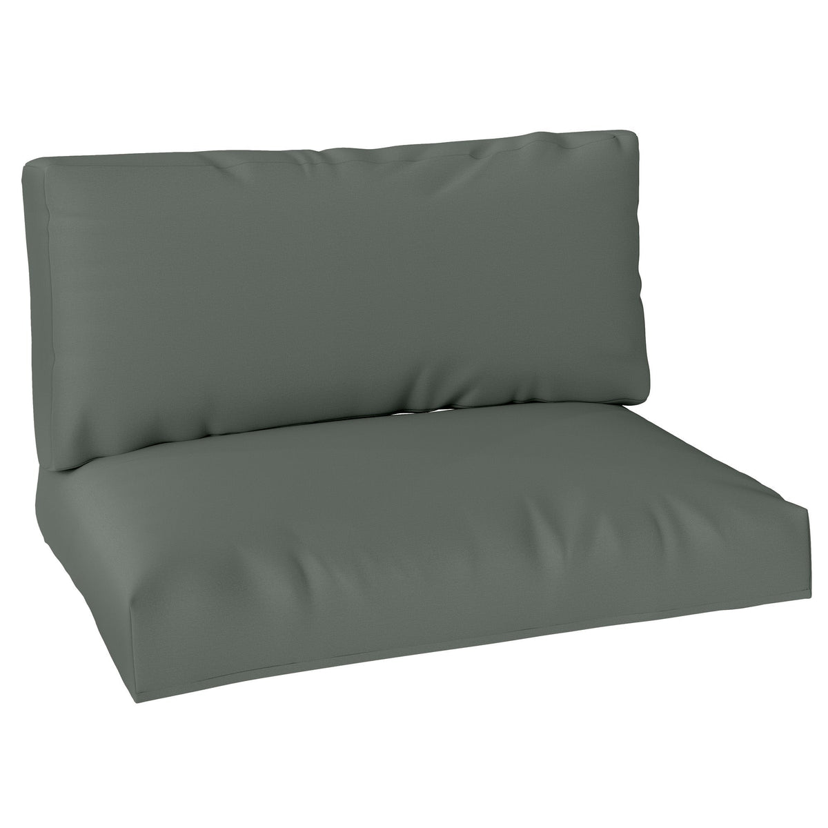 Dark gray 20 cm thick seat cushion set for two-seater outdoor pallet furniture cushions 120l x 80w by outsunny