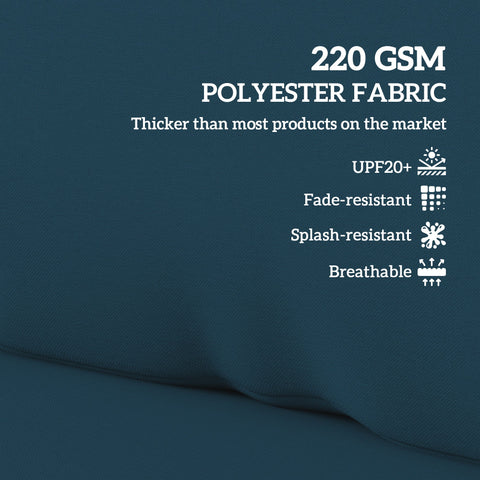 Dark teal 220 gsm polyester seat cushion for pallet furniture cushions 120l x 80w with thick durable weave