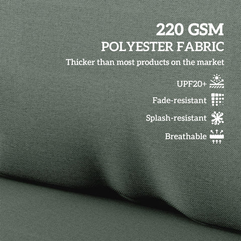 Dark green 220 gsm polyester seat cushion with textured weave for durable pallet furniture cushions 120l x 80w