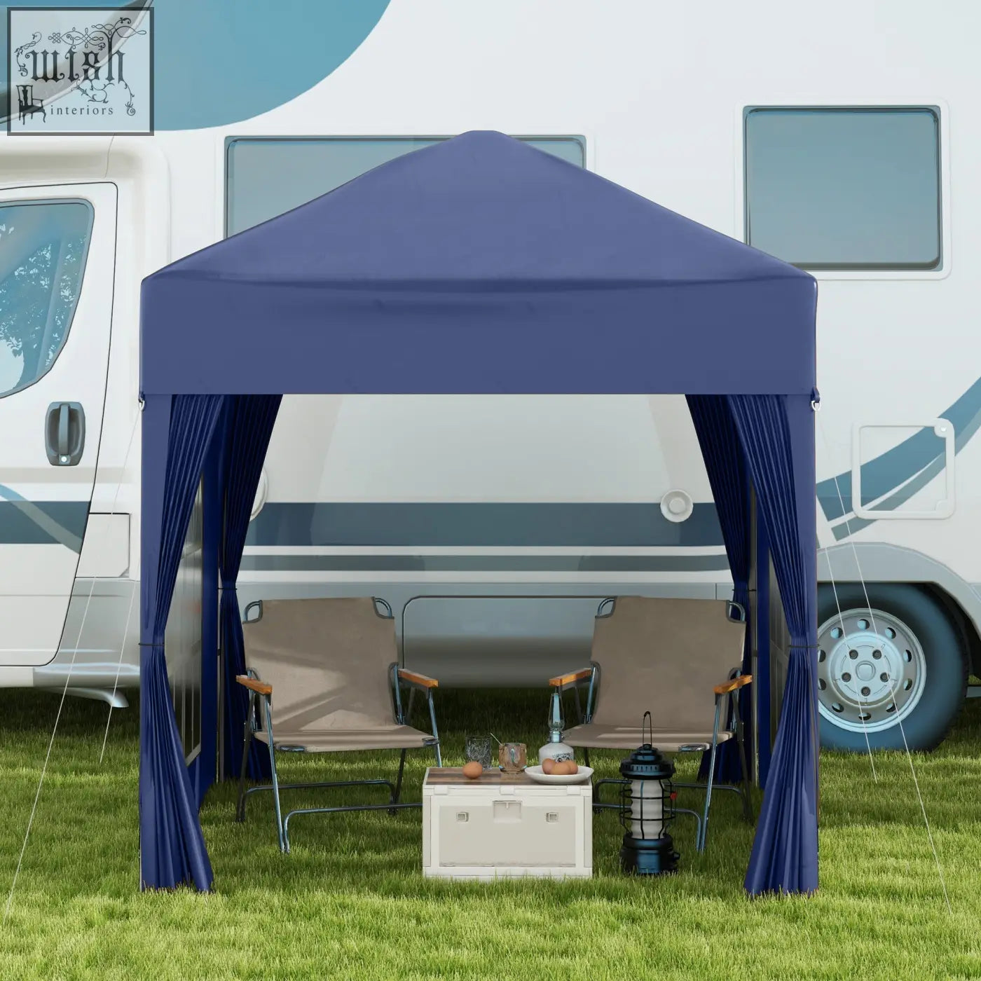 Navy blue outsunny 2x2 m garden pop up gazebo with steel frame means durability carry bag included for easy transport