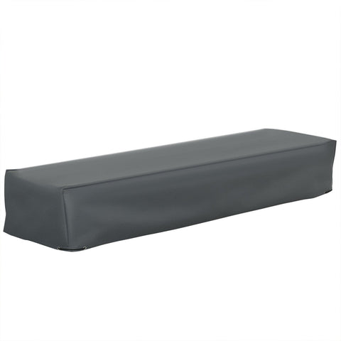 Dark gray rectangular outdoor bench cover made of durable high density oxford fabric for garden protection