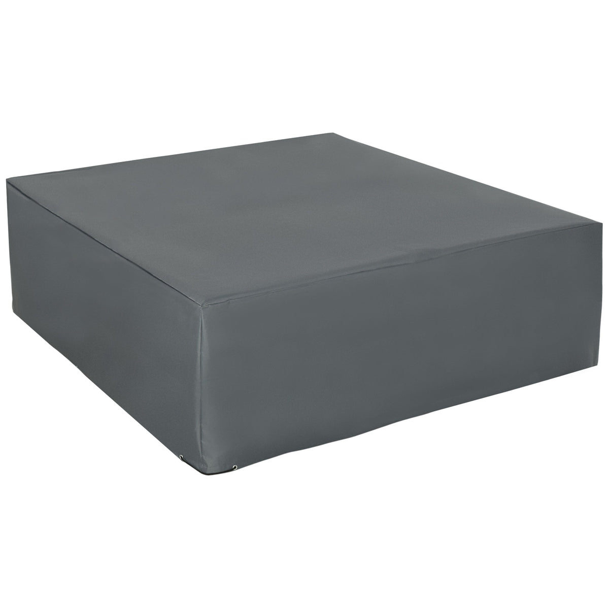 Dark gray outsunny outdoor garden rattan furniture cover made of durable high density oxford fabric with grommets