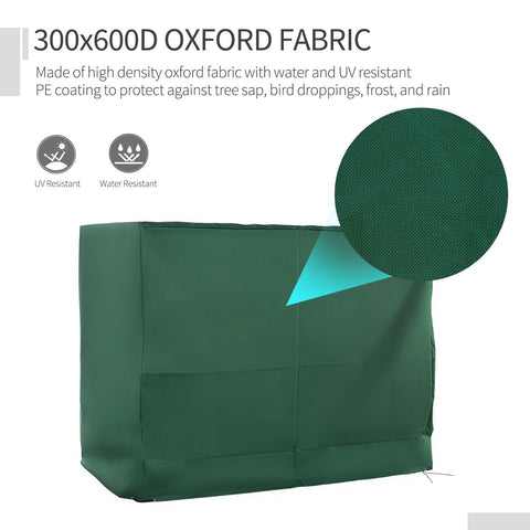 Dark green high density oxford fabric swing chair cover with water and uv resistant pe coating for outdoor use