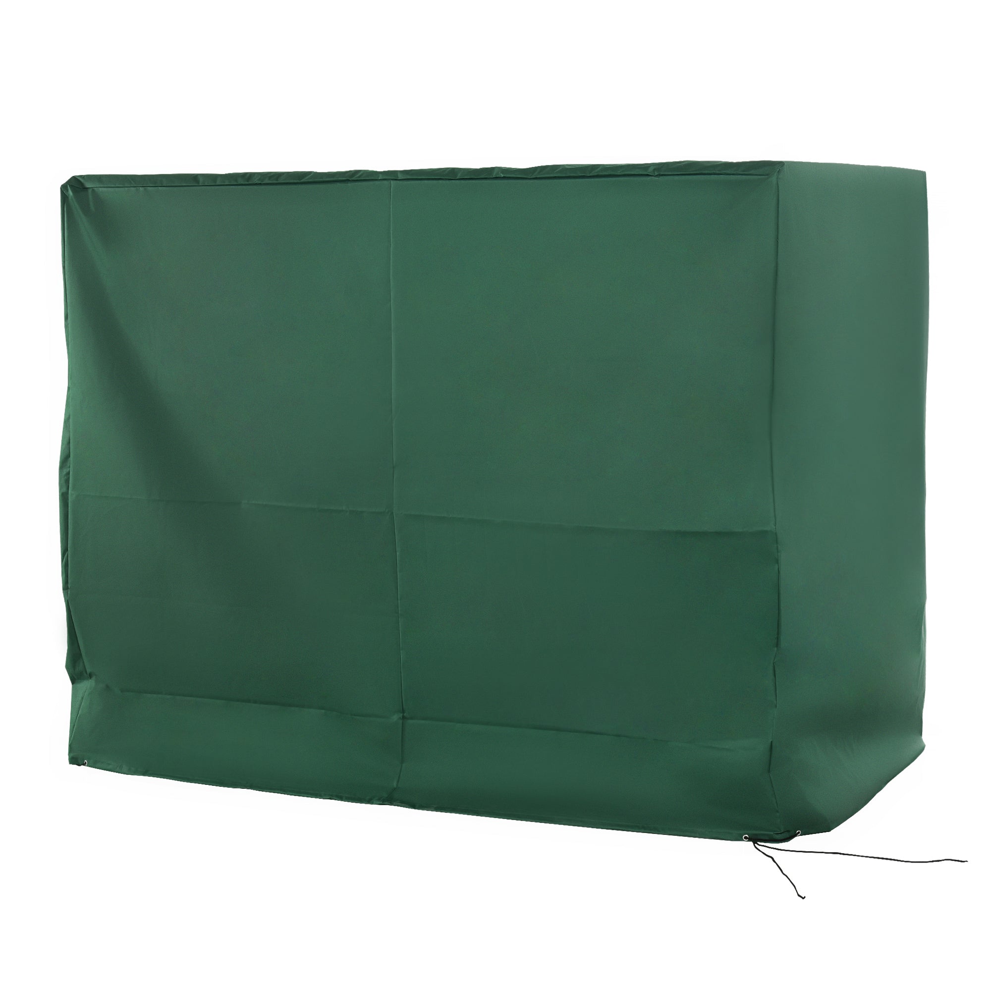Dark green high density oxford fabric swing chair cover with reinforced seams and drawstring for outdoor protection