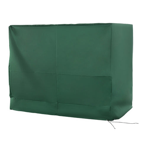 Dark green high density oxford fabric swing chair cover with reinforced seams and drawstring for outdoor protection