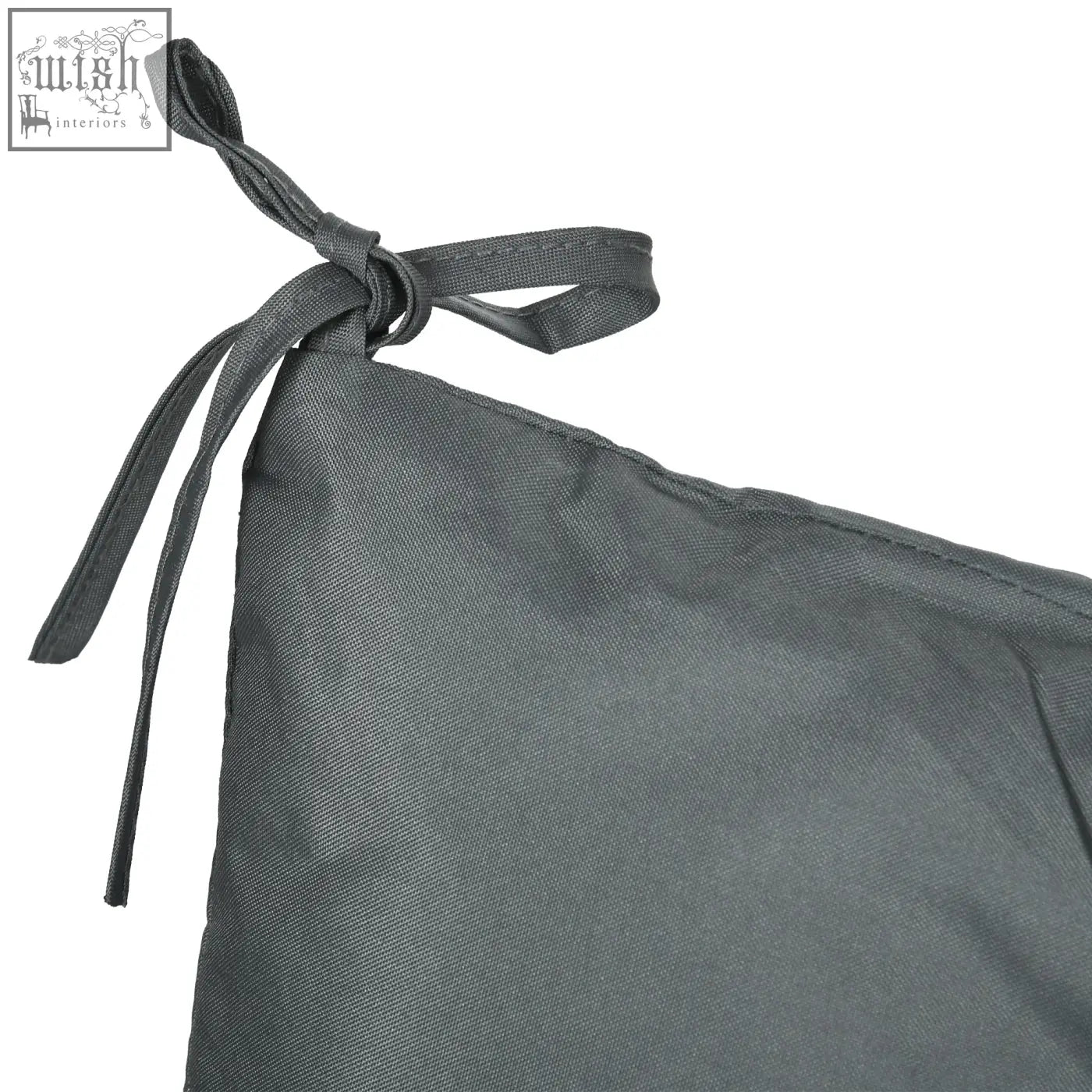 Outsunny dark grey 3 seater bench cushion with polyester fabric cover and tie fastenings for indoor outdoor use
