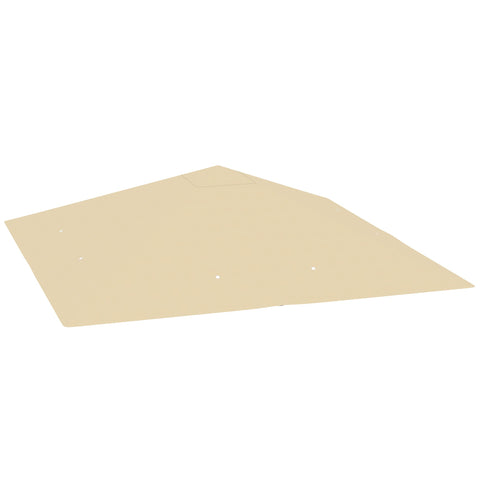 Outsunny 3 x 3(m) Gazebo Canopy Replacement Cover, Garden Gazebo Roof Replacement with Drain Holes, Water Resistant PVC Coating, 370g/\'e3\'8e\'a1, UPF30+, TOP COVER ONLY, Beige