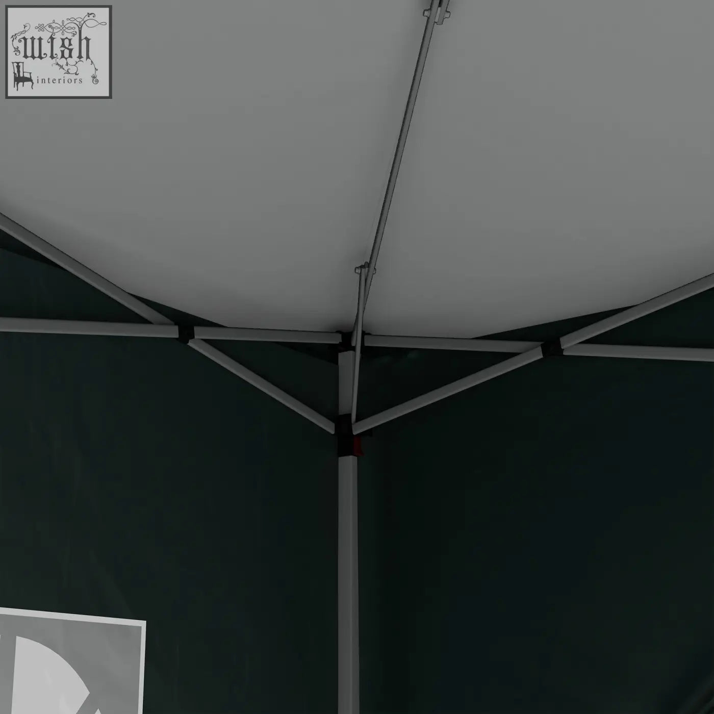 Outsunny 3 x 3m green pop up gazebo with dark green canopy and powder-coated steel frame with black connectors