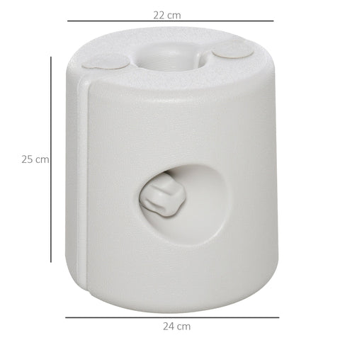 Outsunny 4 Pack 36 kg Gazebo Weights, Canopy Tent Weights with Rapid Clip, Gazebo Leg Weights Fill with Sand or Water, White