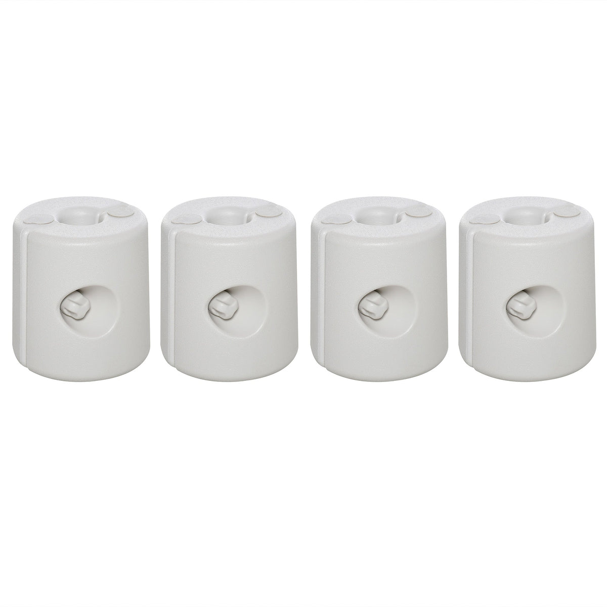 Outsunny 4 Pack 36 kg Gazebo Weights, Canopy Tent Weights with Rapid Clip, Gazebo Leg Weights Fill with Sand or Water, White