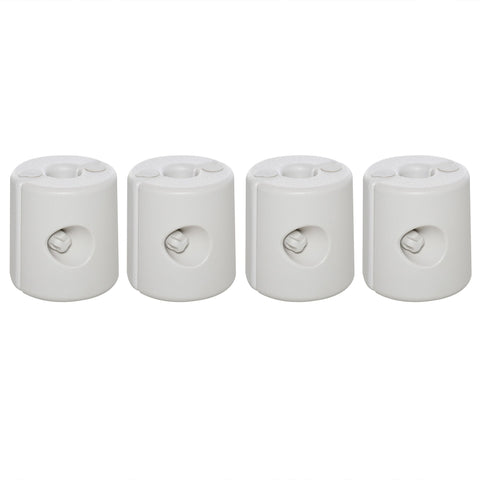 Outsunny 4 Pack 36 kg Gazebo Weights, Canopy Tent Weights with Rapid Clip, Gazebo Leg Weights Fill with Sand or Water, White