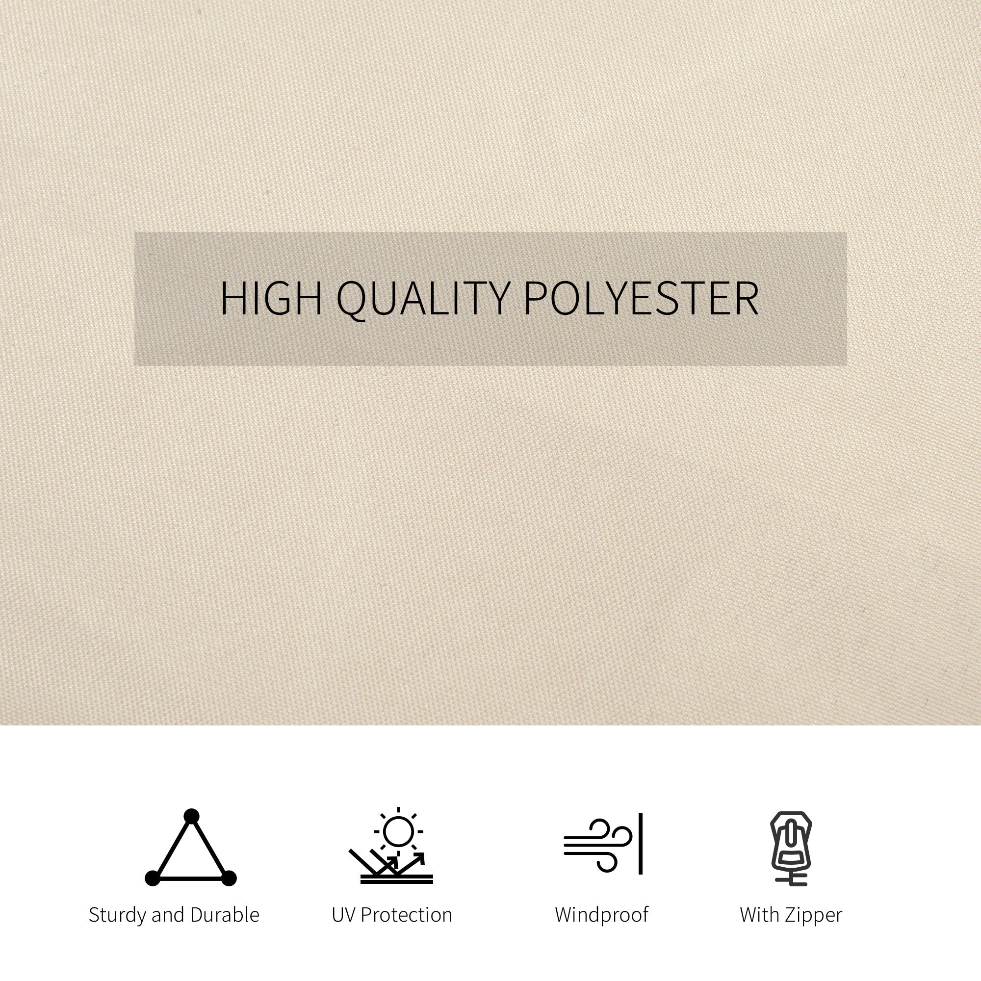 Beige polyester gazebo curtains with uv protection and durable construction for outsunny 3 x 4m gazebo frame
