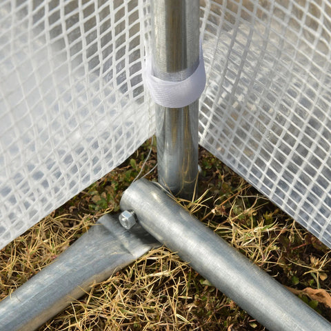 Outsunny polytunnel greenhouse with galvanised steel frame and white mesh netting for garden grow house use