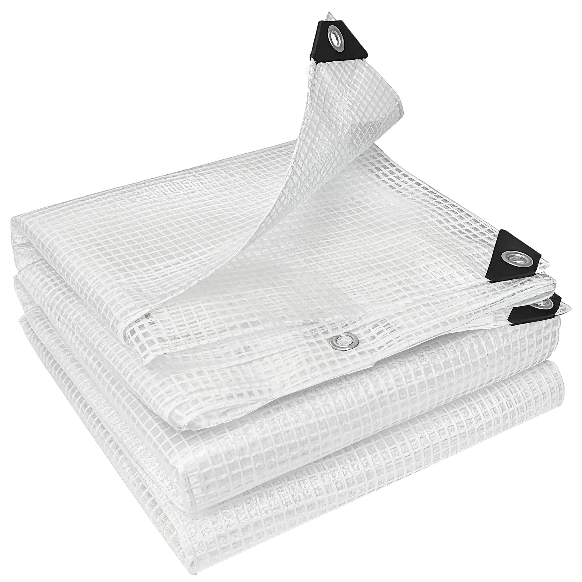 White translucent outsunny tarp with waterproof coating and reinforced grommets ideal for diy greenhouses