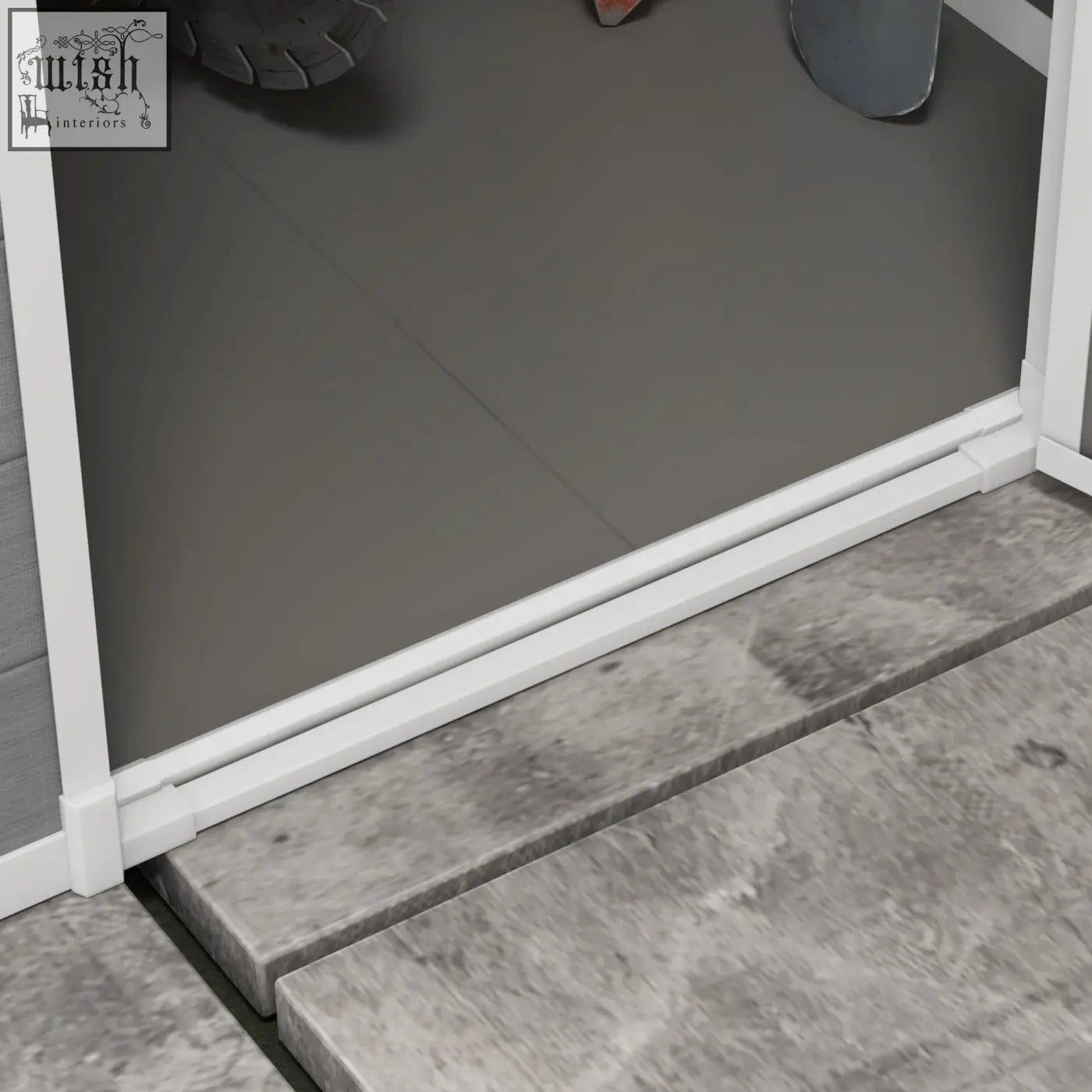 White door threshold trim on grey outsunny garden shed with lock included and three keys for secure storage