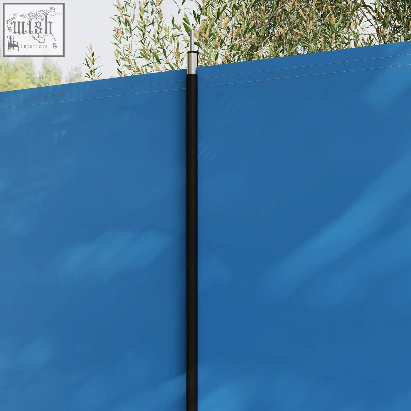 Blue outsunny camping windbreak with steel poles guy ropes and carry bag for outdoor privacy and wind protection