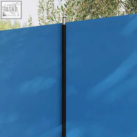 Blue outsunny camping windbreak with steel poles guy ropes and carry bag for outdoor privacy and wind protection