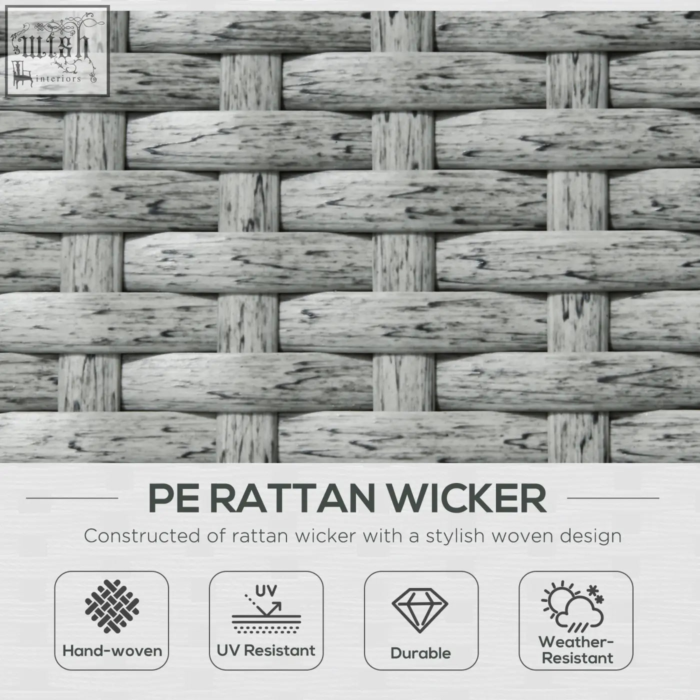 Outdoor beige outsunny pe rattan two reclining chairs with two storage footstools and woven wicker design