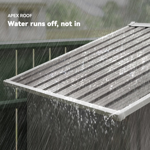 Outsunny 6.5 x 3.5ft light grey metal garden storage shed with silver metallic galvanised steel apex roof panels