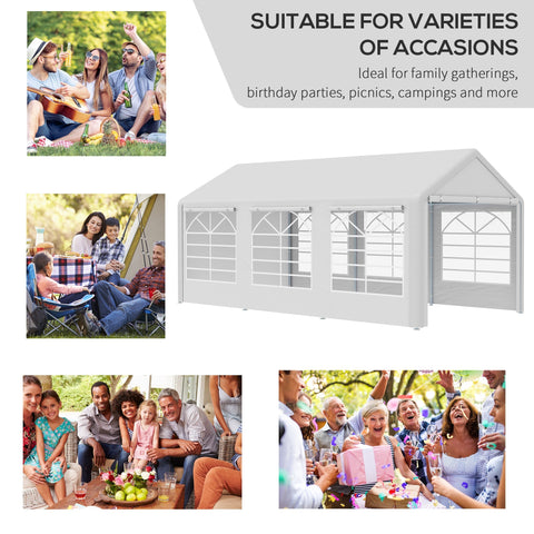 White outsunny pop-up canopy tent with arched window panels steel frame perfect for outdoor gatherings and easy access