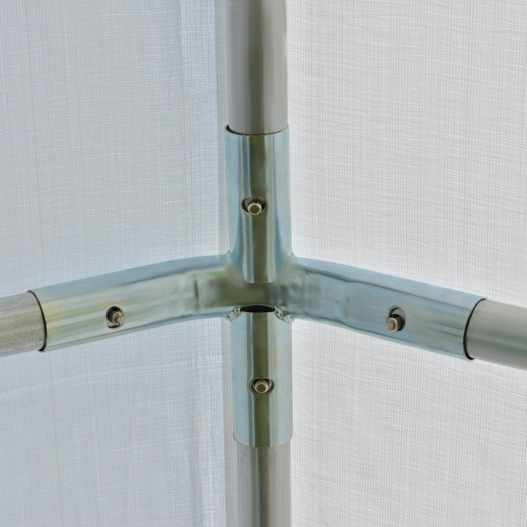 Silver metallic frame connector for outsunny 6x3m garden gazebo steel frame ideal for outdoor gatherings and easy access plastic canopy