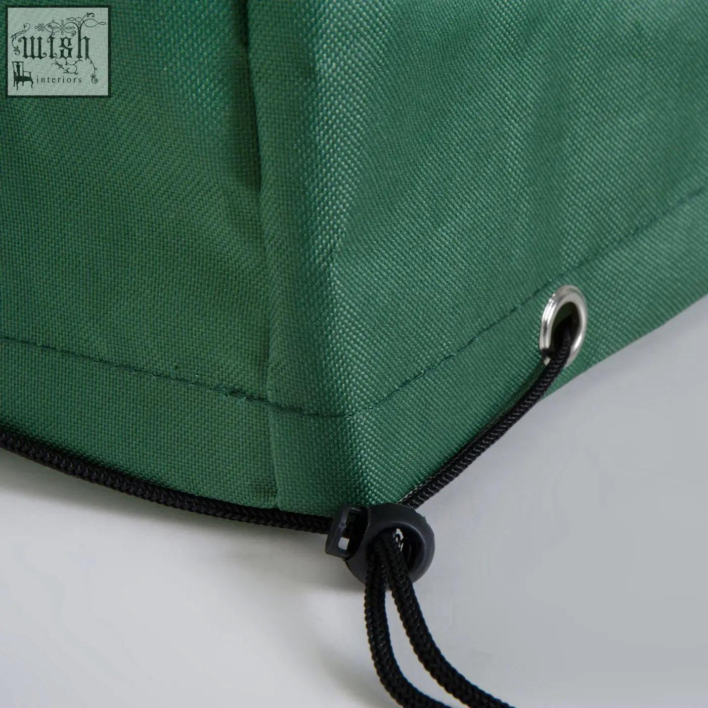 Green canvas drawstring bag with black cord and metal grommet for outsunny 600d oxford patio set cover protection