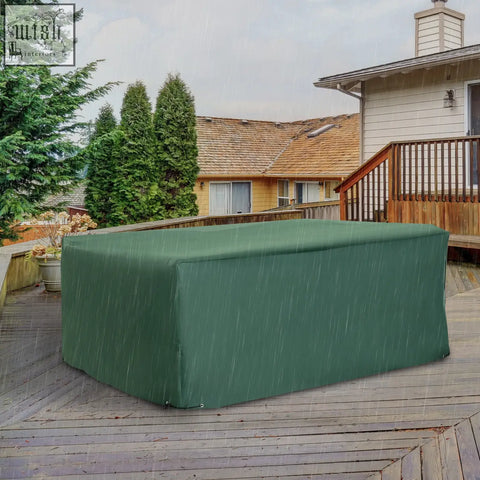 Dark green 600d oxford patio furniture cover offering ideal protection and waterproof anti-uv garden use