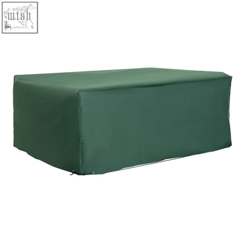 Dark green 600d oxford patio furniture cover offering ideal protection for outdoor garden rattan sets 205 x 145 x 70cm