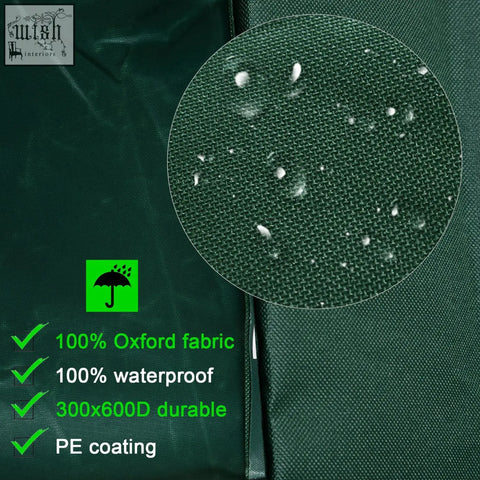 Dark green outsunny 600d oxford patio furniture cover with waterproof pe coating and durable 300x600d weave ideal protection