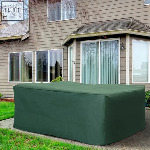 Dark green durable 600d oxford patio furniture cover ideal protection for outdoor garden rattan sets 205 x 145 x 70cm