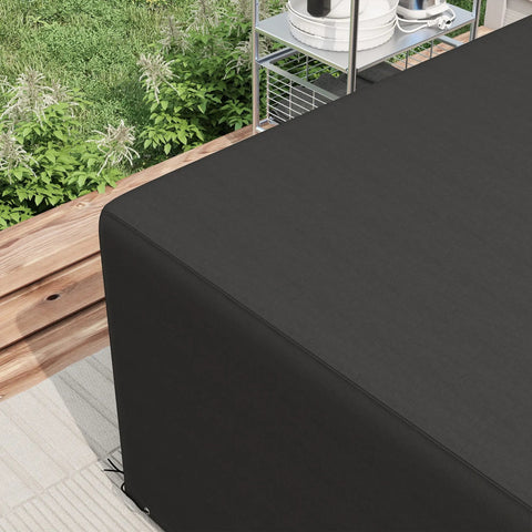 Outsunny black 600d oxford furniture cover with smooth weather-resistant fabric offers great protection for outdoor patio tables