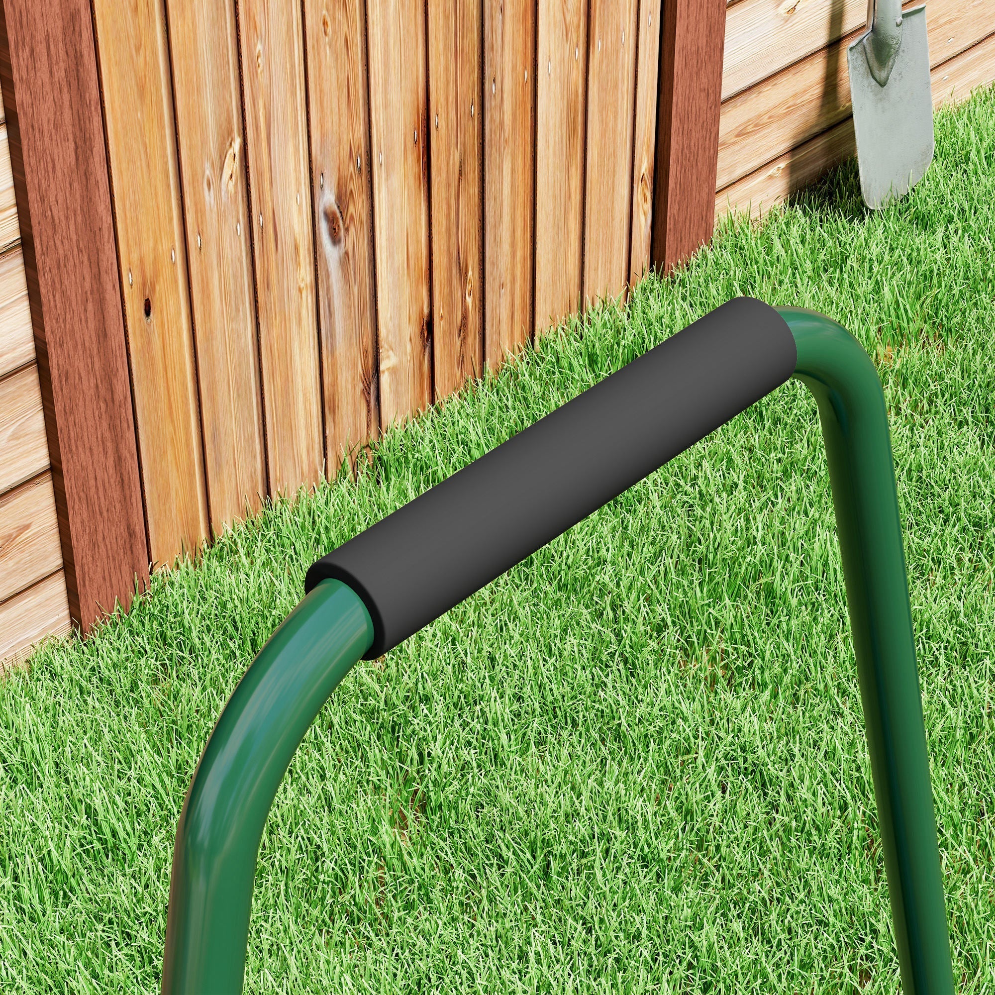 Outsunny 63 L Heavy Duty Water Or Sand Filled \'ce\'a630cm Garden Steel Lawn Roller Drum - Dark Green