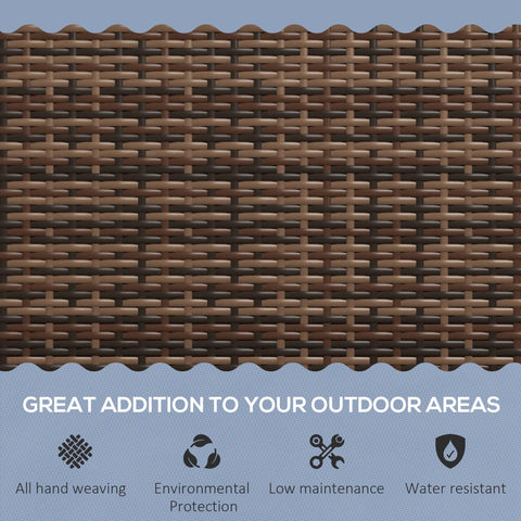 Brown woven wicker fence panel part of outsunny all weather poly rattan garden bench assembly required