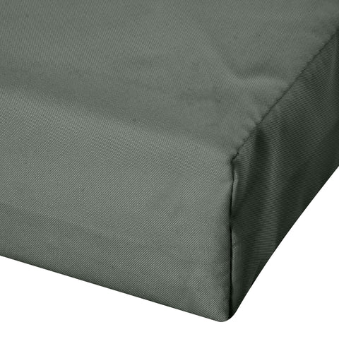 Dark gray woven fabric seat cushion with clean edge and zip fastening for outsunny garden rattan furniture cover