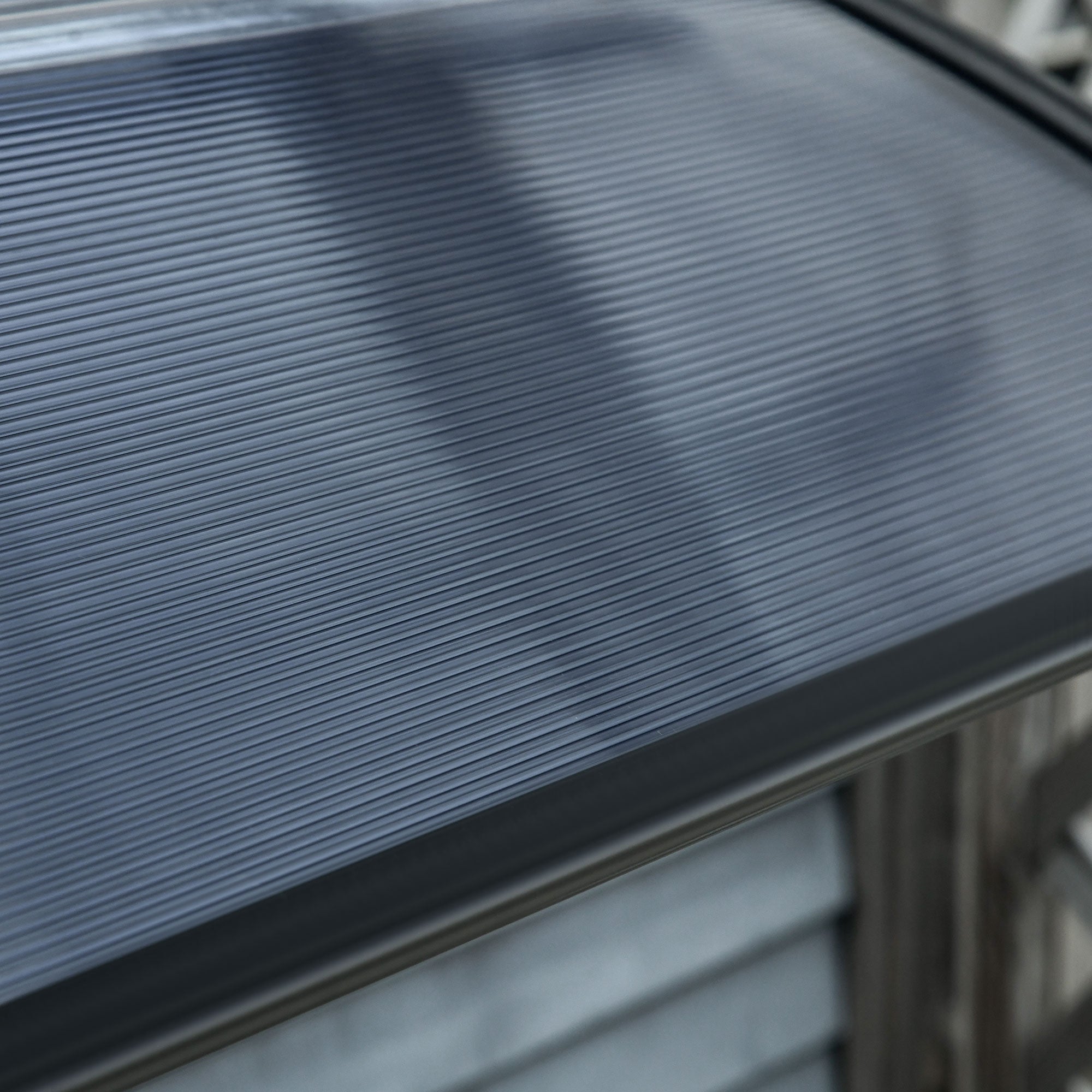 Outsunny dark gray ribbed plastic door canopy awning outdoor rain shelter cover for porch protects from light snow