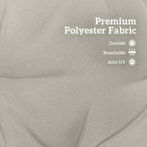 Outsunny garden bench cushion in light gray polyester fabric with subtle texture and tie fastenings for outdoor use