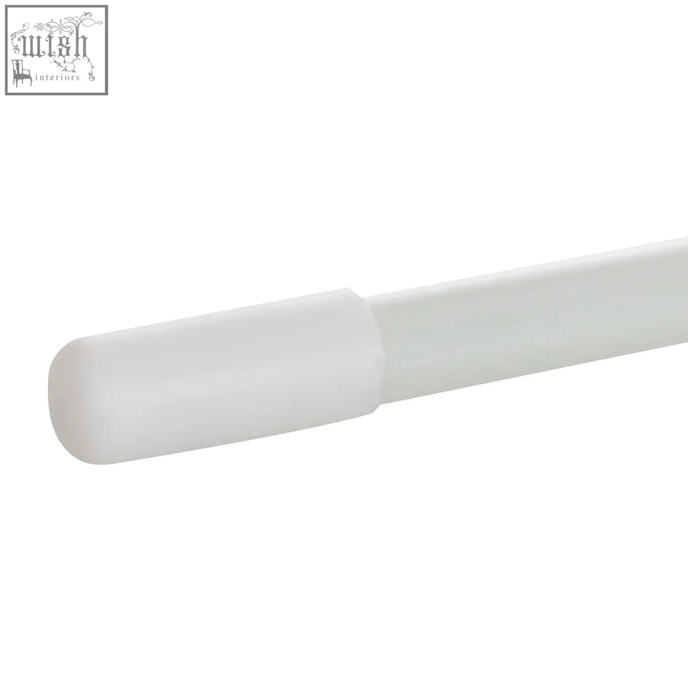 White frosted plastic curtain rod with rounded end cap used in outsunny garden parasol cover made of 300d oxford cloth