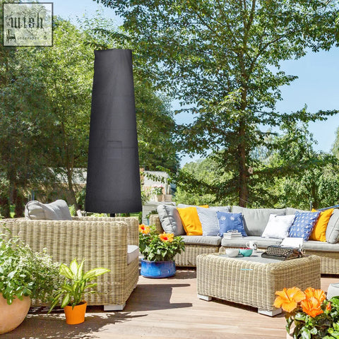 Black outsunny garden parasol cover made of waterproof 300d oxford cloth for outdoor cantilever umbrella protection