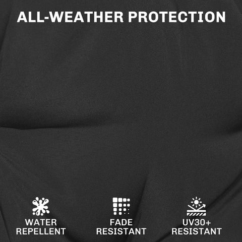 Black textured outsunny outdoor seat cushions set of 2 with water repellent fade resistant uv30+ protection