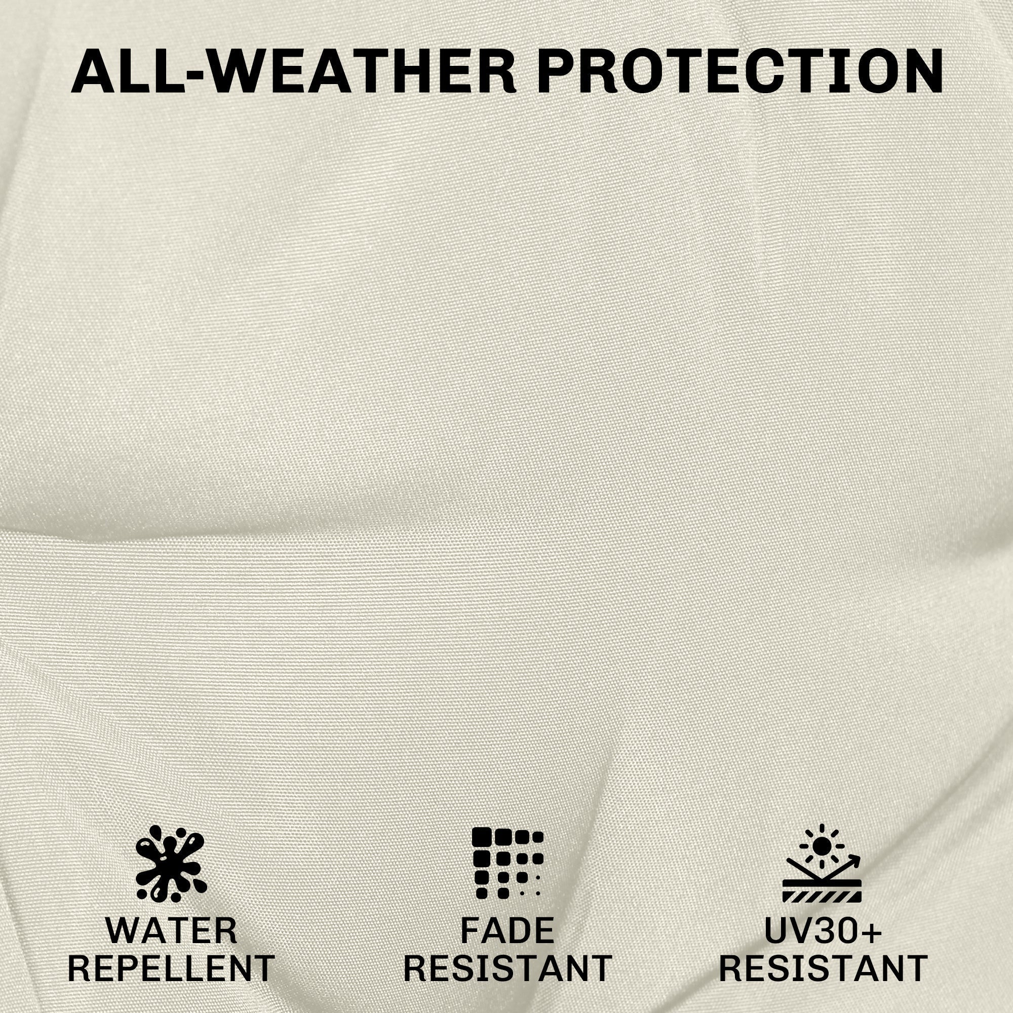 Beige textured outsunny outdoor seat cushions set of 2 with water repellent fade resistant and uv30+ protection