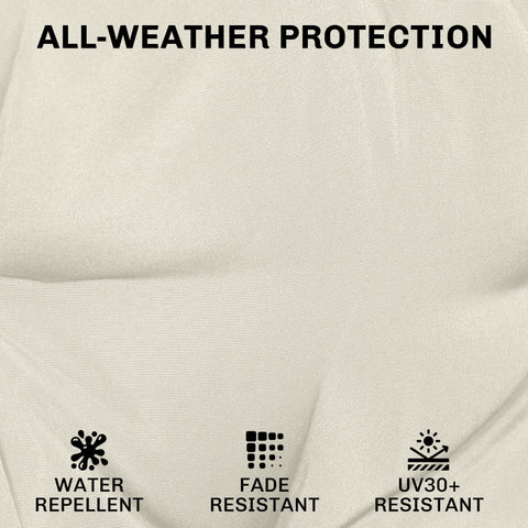 Beige textured outsunny outdoor seat cushions set of 2 with water repellent fade resistant and uv30+ protection