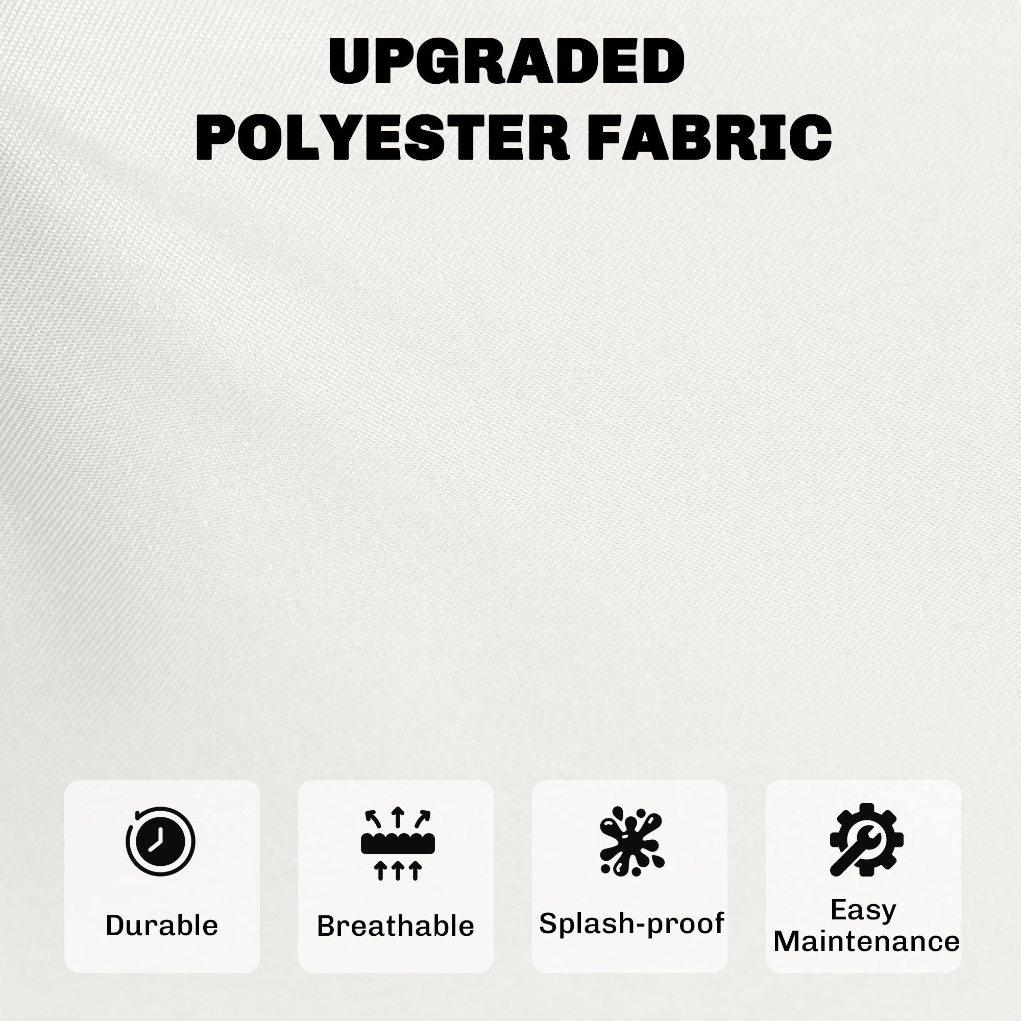 Outsunny outdoor seat cushion pads set featuring smooth cream white upgraded polyester fabric with subtle woven texture