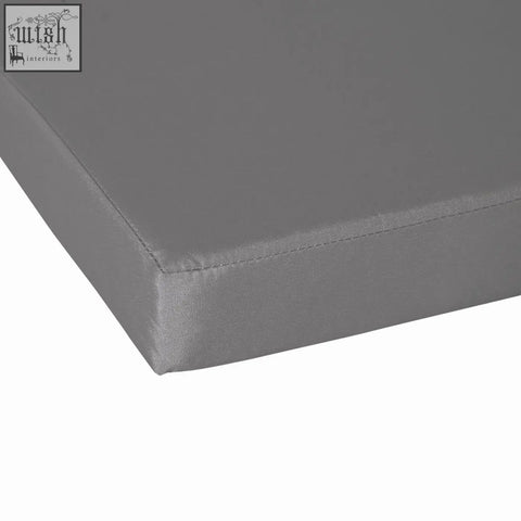 Gray fabric seat cushion with neat stitching for outsunny outdoor rattan furniture garden use single seat pad