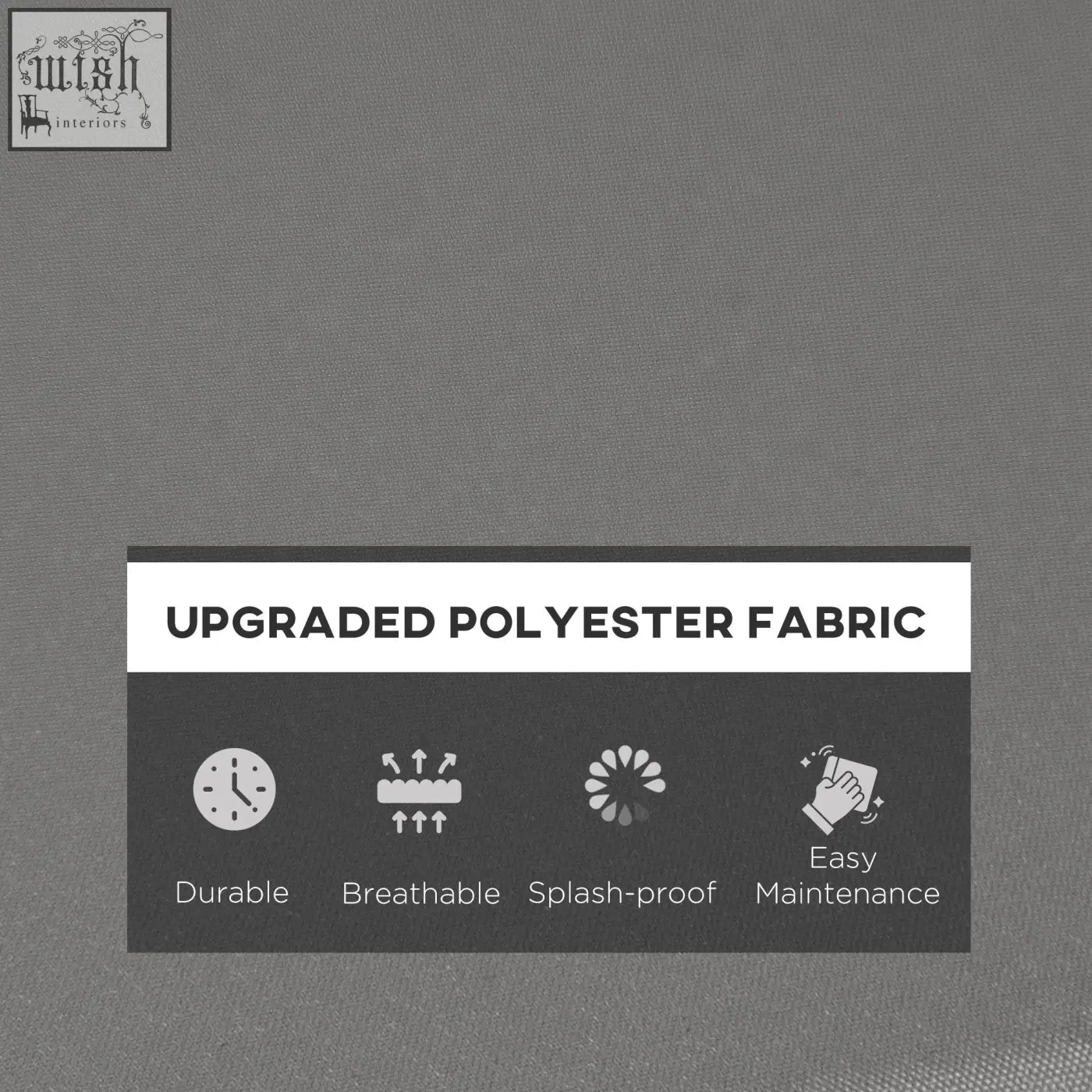 Gray textured fabric Outsunny outdoor seat cushion made from durable breathable upgraded polyester splash-proof material