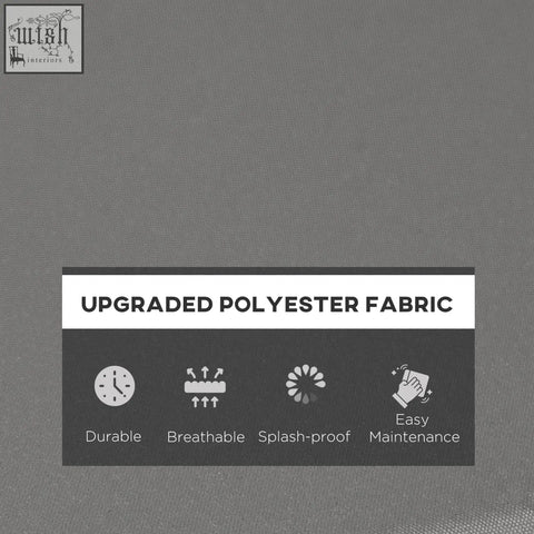 Gray textured fabric Outsunny outdoor seat cushion made from durable breathable upgraded polyester splash-proof material