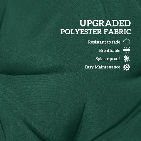 Outsunny outdoor seat cushions in deep green fade resistant polyester with splash proof textured weave 150l x 50w
