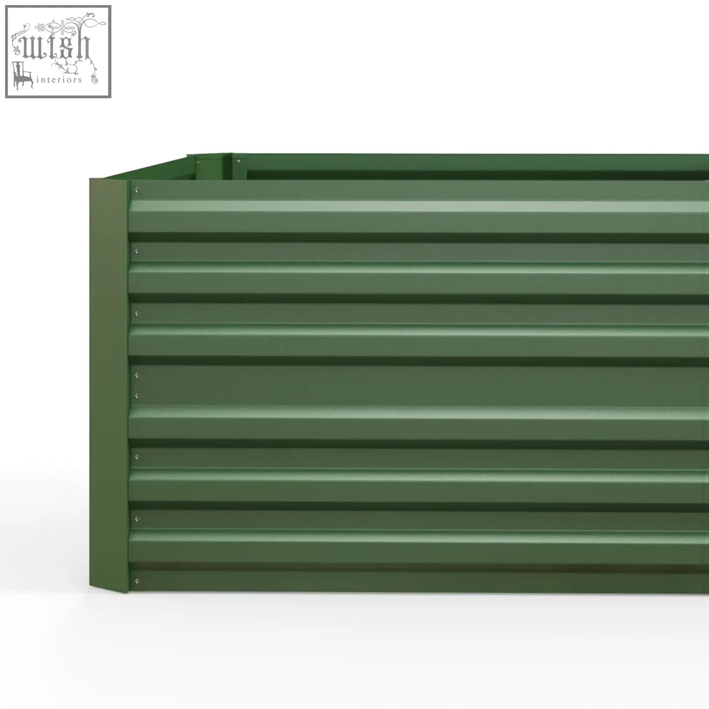 Dark green outsunny raised bed made of galvanised steel with protective coating and reinforced corners in 90cm size