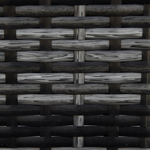 Outsunny rattan footstool with black and gray woven wicker texture metal frame and extra seating for outdoor patio